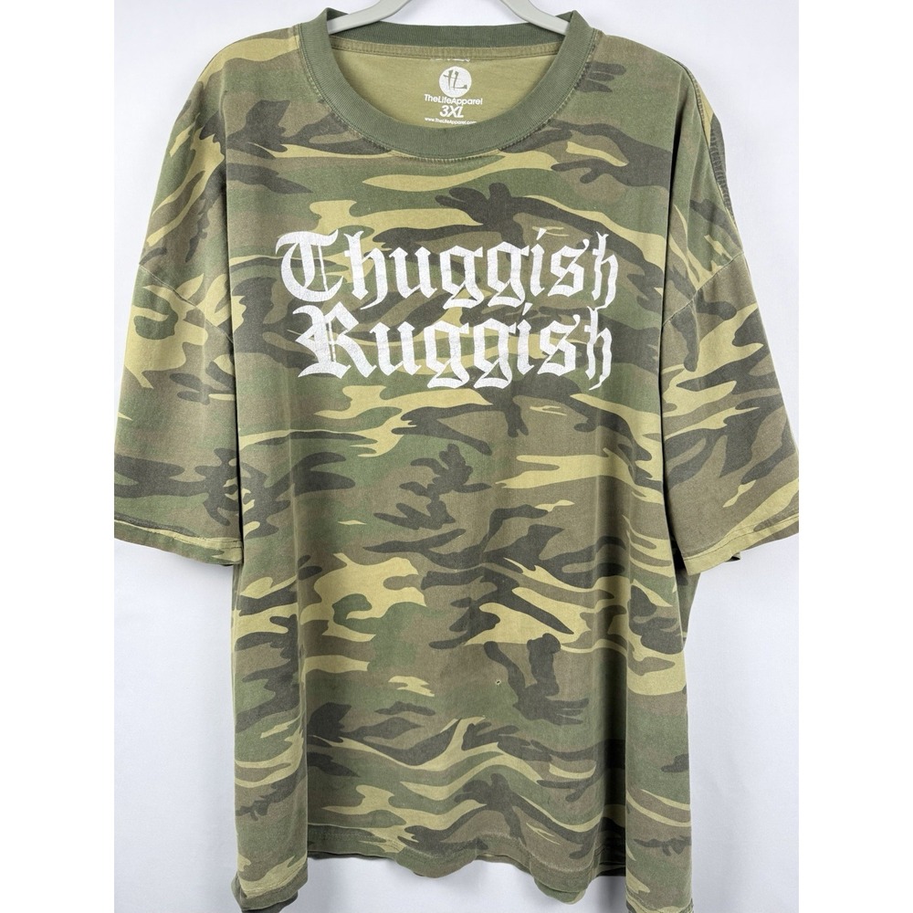 TheLifeApparel Thuggish Ruggish Camo Graphic Tee Men's 3XL Hip Hop Streetwear